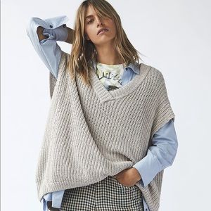 Free People Clyde Vest in Cream Size Medium